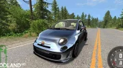 Fiat 500 Abarth White and Black Car Mod - BeamNG.drive - 3